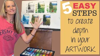 5 Easy Steps to Create Depth in Your Artwork! Beginner Artists Will Love This!