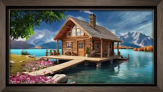 Frame TV art - animated scenery with soft relaxing instrumental music