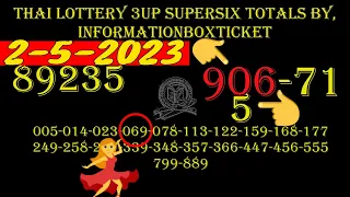 THAI LOTTERY 3UP SUPERSIX TOTALS BY, INFORMATIONBOXTICKET 2-5-2023