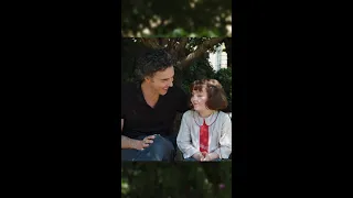 an adorable moment between Director Shawn Levy and actress Nell Sutton
