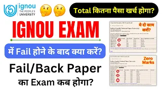 IGNOU Exam में Fail होने के बाद क्या करें? | IGNOU Backlog Exam | IGNOU Back Paper Form Fill Up 2024