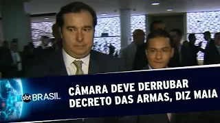 Câmara deve derrubar decreto das armas, diz Rodrigo Maia | SBT Brasil (24/06/19)