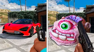 TUDO QUE EU ATIRAR MUDA PARA UMA COISA BIZARRA NO GTA 5!