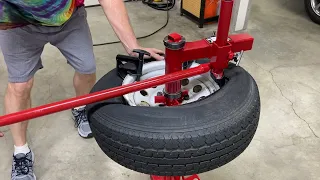 Install tire on rim using Harbor Freight tire changer with Lucid adapter
