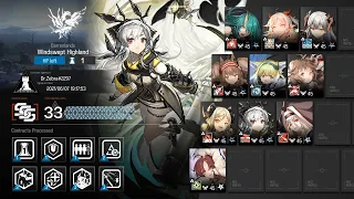 Arknights - CC#3 Cinder Risk 33 No Surtr Low Level Clear (Windswept Highland)