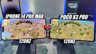 IPHONE 14 PRO MAX VS POCO X3 PRO GAMEPLAY TESTE🔥🎮