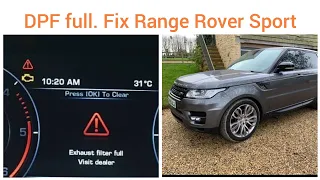 Range Rover Sport 3.0 SDV6 DPF Filter Full. Clean blocked diesel particulate filter P2463 P2BAE NOX