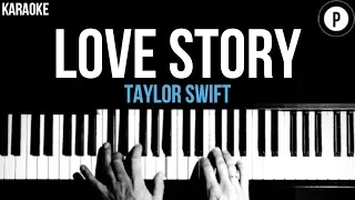 Taylor Swift - Love Story Karaoke SLOWER Acoustic Piano Instrumental Cover Lyrics