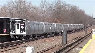 NYC Subway HD 60fps: Bombardier R179 Test Train 3010-3019 @ North Conduit & Pitkin Yard 2/28/17