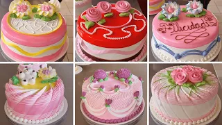 6 Ideas de como decorar pasteles con jalea o gel abrillantado y rosas y flores en crema