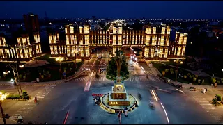 MASTER CITY GUJRANWALA | Nighttime beauty of Master City Gujranwala's majestic facade.