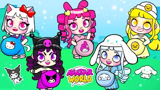 Hello Kitty, Cinamoroll, Kuromi, My Melody are Pregnant | Toca Life Story