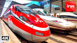 🔴 Riding on IRYO Fast High Speed Train 🚅 Travel Tour [4K 60FPS] Spain Railway Journey