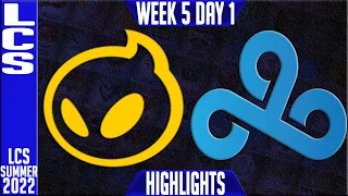 DIG vs C9 Highlights | LCS Summer 2022 W5D1 | Dignitas vs Cloud9