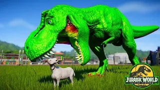 Team Rexy Color Pack vs Team Spinosaurus, Godzilla and Indominus Rex - Jurassic World Evolution