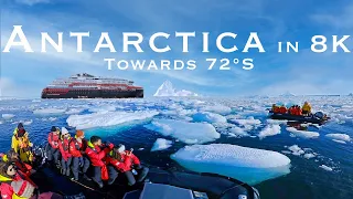 【8K】Antarctica Explore 72°S  and 14 landings on Hurtigruten cruise trip  with relax and calm music.