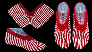 New Knitting Pattern For Ladies Socks/Shoes/Slippers/Jutti/Jurab/Anguthe Wali Designer Socks # 206