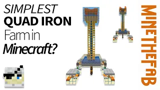 Simple Quad Iron farm with scaffolding - TUTORIAL 1.20