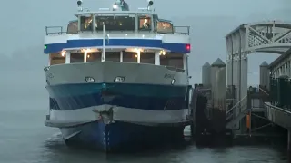 Ferry Boat Slams Into Dock by San Francisco Ferry Building