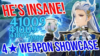 C0 Neuvillette is PURE INSANITY! 4★ Weapon Showcase - Genshin Impact