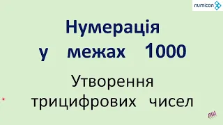 Нумерація у межах 1000. Утворення трицифрових чисел(сотні+десятки+одиниці).Таблиця розрядів. Відео 7