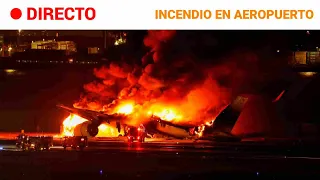 JAPÓN: Una COLISIÓN entre DOS AVIONES provoca un INCENDIO en el AEROPUERTO de HANEDA (TOKIO) | RTVE