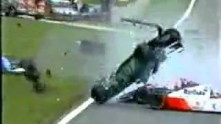 F1 Eddie Irvine Huge Crash in Brazil