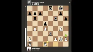 Aggression is the best defense 🔥| Steinitz vs Pillsbury | Best Attacking Chess Game 🔥🔥