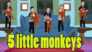 Five Little Monkeys Jumping On The Bed | Children Nursery Rhyme | Kids Songs | RomaysaBros