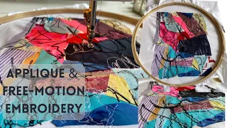 APPLIQUE & FREE-MOTION EMBROIDERY Tutorial | Graffiti Inspired Textile Art | Didsbury Art Studio