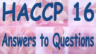 HACCP Answers to Quiz Questions