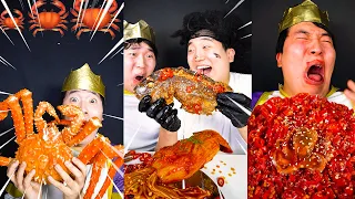 mukbang | super spicy Noodle Challenge | Fire spicy foods Noodles, giant sea food eating show