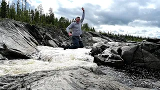 Водопад на реке Печа и ВерхнеТуломская ГЭС. Поход по завораживающему Кольскому полуострову.