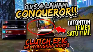 GA NYANGKA CLUTCH 1 VS 4 LAWAN CONQUEROR DETIK2 AKHIR!! DITONTON SETIM!! - PUBG MOBILE