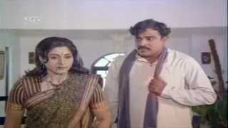 Best Kannada Scenes - Doddanna Killed Wife Bharathi Vishnuvardhan | Nyayakke Shikshe Kannada Movie
