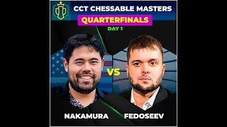 Hikaru Nakamura vs Vladimir Fedoseev | QUARTERFINALS CCT Chessable Masters 2023  Day 1 April 3, 2023