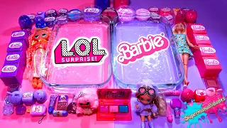 Mezclando Barbie VS LOL Surprise en Slime - Supermanualidades