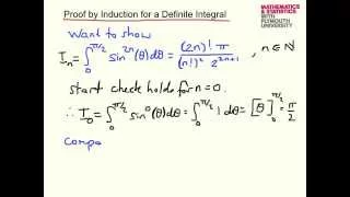 Proof by induction for a definite integral