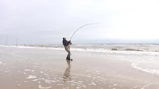 Fisherman HITS THE JACKPOT while Surf Fishing!