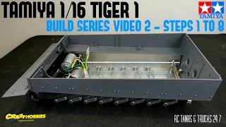 TAMIYA 1/16 TIGER 1 RC Tank BOVINGTON TIGER Build Series Video 2 - Steps 1 to 8