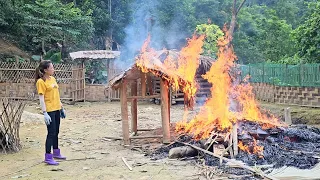 Estroy and burn barns and livestock equipment, due to cholera, building life, farm life