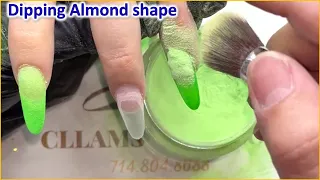 Cách làm Dip Ombre almond shape từng bước | Christine Lam