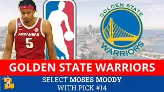 Moses Moody Selected By Golden State Warriors With Pick #14 In 1st Round of 2021 NBA Draft