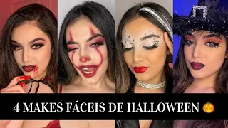 4 MAKES FÁCEIS DE HALLOWEEN 🎃 last minute makeup