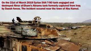 Abrams destroyed by T-90 in Syria [FOOTAGE]