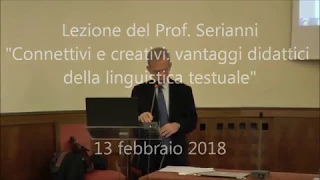 Lezione 13/02/2018 - Prof. Luca Serianni | Italiano argomentativo 2017 2018 | Polo di Roma