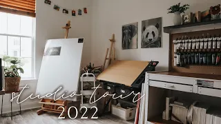 2022 Studio Tour ☆ Reorganizing my Art Studio (again!) and Tour ☼ Katherine Schiller Art