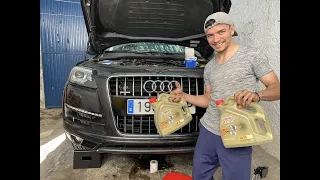 How to Change Audi Q7 Oil/ Como cambiar Aceite Audi Q7/Cum se schimba uleiul de motor la Audi Q7