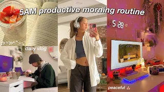 my 5AM morning routine (๑˘ᵕ˘)  cozy & productive DAILY VLOG 🌱 festivities begin..
