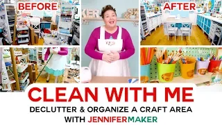 Clean with Me | Messy & Cluttered Craft Room | Organization Motivation